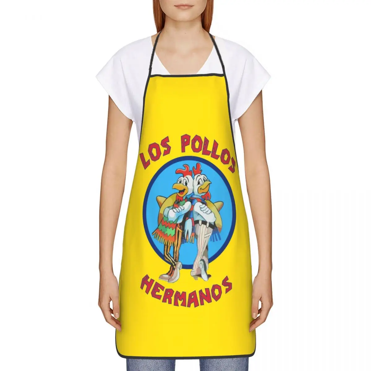 Custom Bib Breaking Bad LOS POLLOS Hermanos Apron for Men Women Unisex Adult Chef Kitchen Cooking Tablier Cuisine Baking