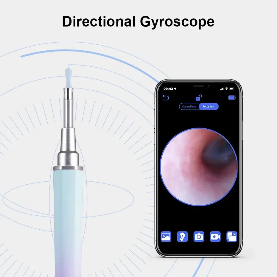 Wireless Wifi Visual Ear Cleaner Otoscope Ear Wax Ear With Ear 5MP HD Cleaning Kit Removal Sticks Endoscope Camera Tool Kit