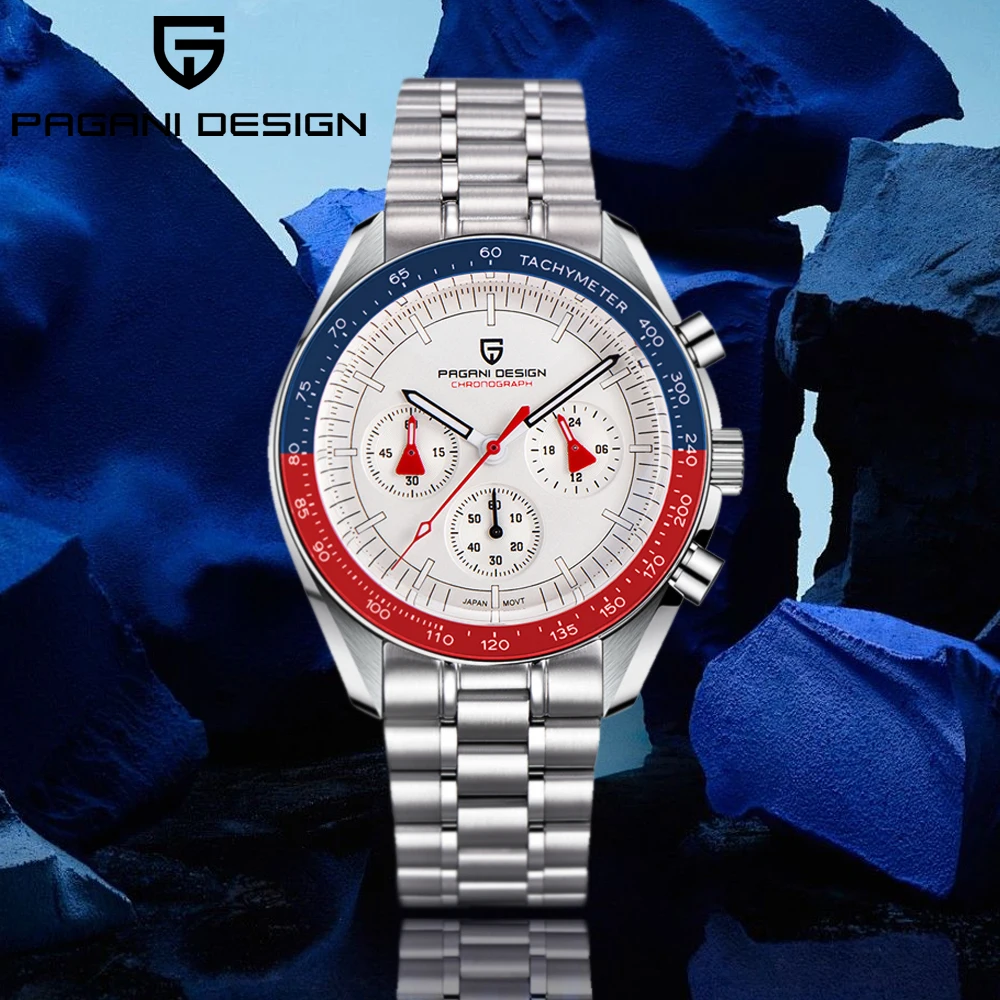 

PAGANI DESIGN 2025 VK63 Men's Quartz Watch Luminous Chronograph with AR Sapphire Mirror And Ceramic Bezel Luxury Timepiece Gifts