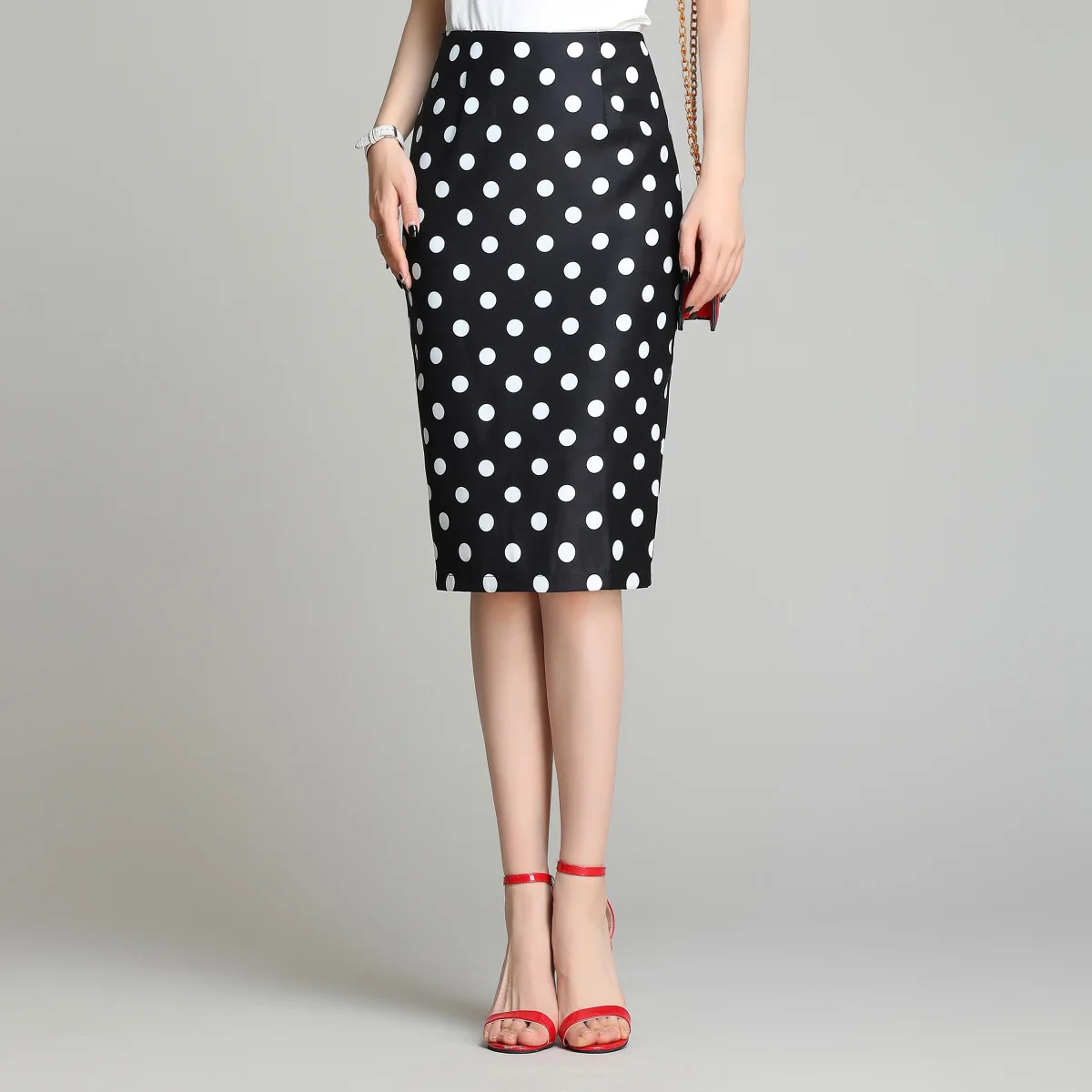 

2026 new mid length high waist split hip skirt professional one-step skirt