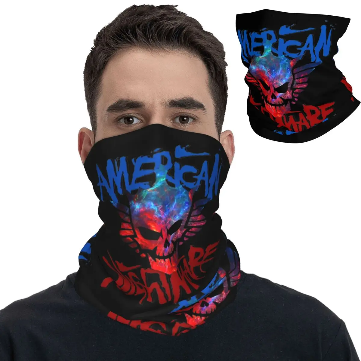 In The Ring Cody Rhodes Bandana Neck Cover Printed American Nightmare Balaclavas Face Scarf Warm Headband Running Unisex Adult