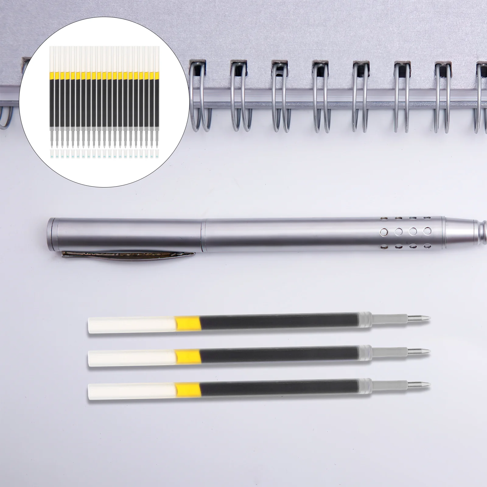 

60Pcs Gel Ink Pen Refills Replacement Smooth Writing Pen Refills Practical Plastic Writing Supplies Refill Replacements