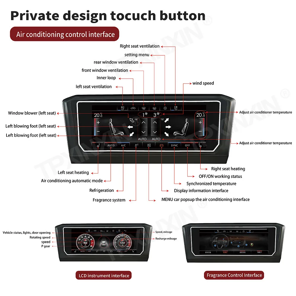 Air Conditioning Panel For Volkswagen Lavida Bora Golf 7 Mogotan Passat Sagitar Exploration Tiguan CARPLAY Car Radio GPS Navig