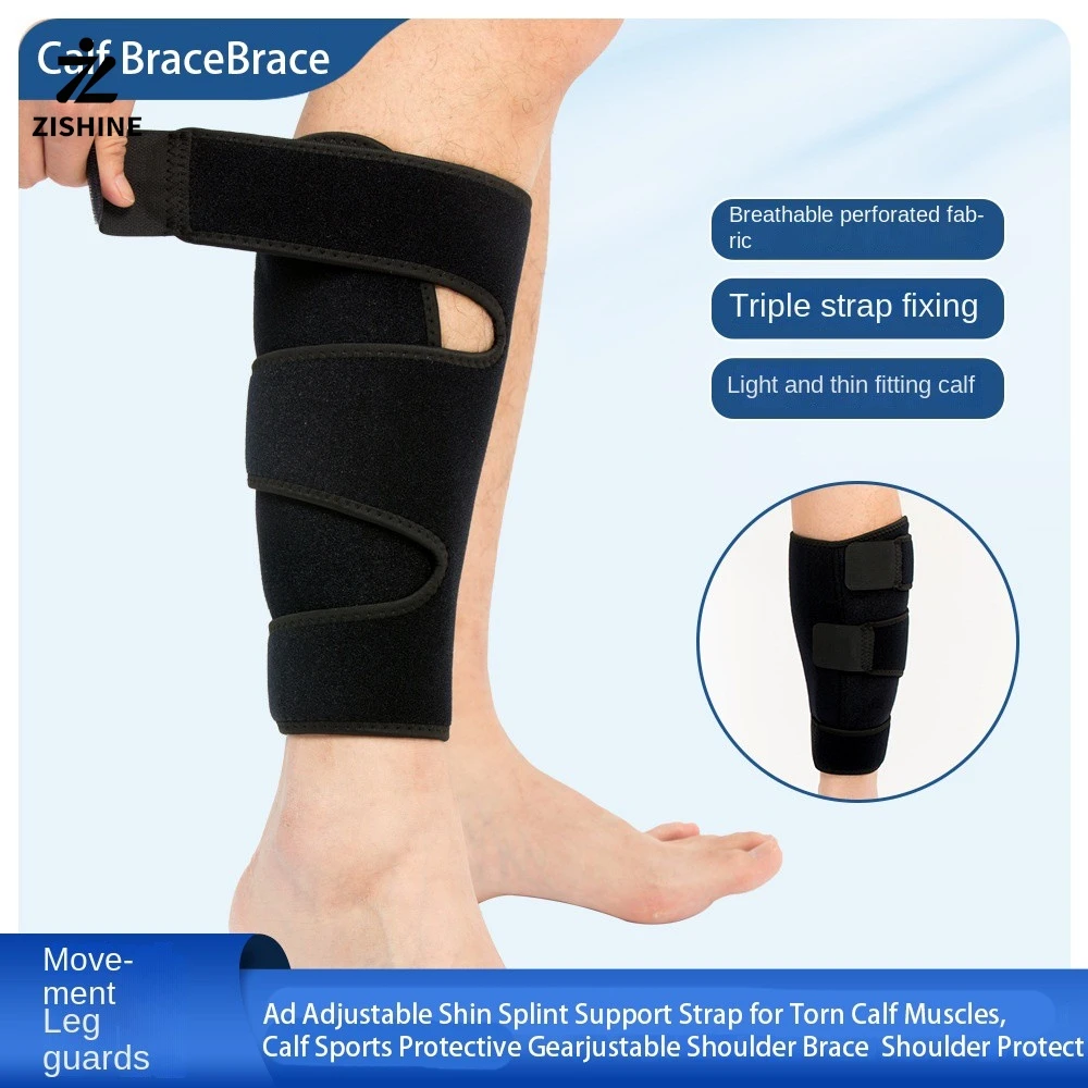 

1/2PCS Calf Brace for Men and Women - Adjustable Shin Splint Support Strap for Torn Calf Muscles, Calf Sports Protective Gear|