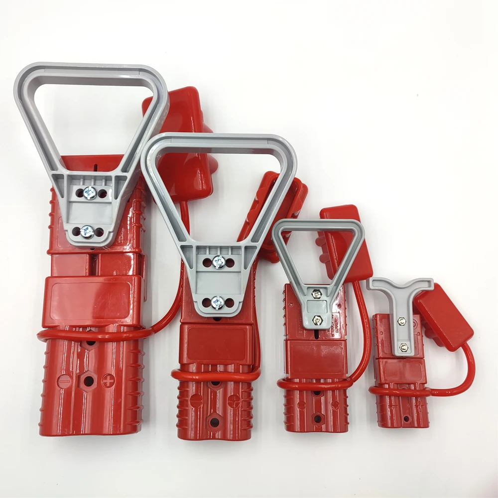 600V 50A/120A/175A/350A Copper Terminal Battery Quick Connector Kit Connect Plug with Handle and Rubber Cover