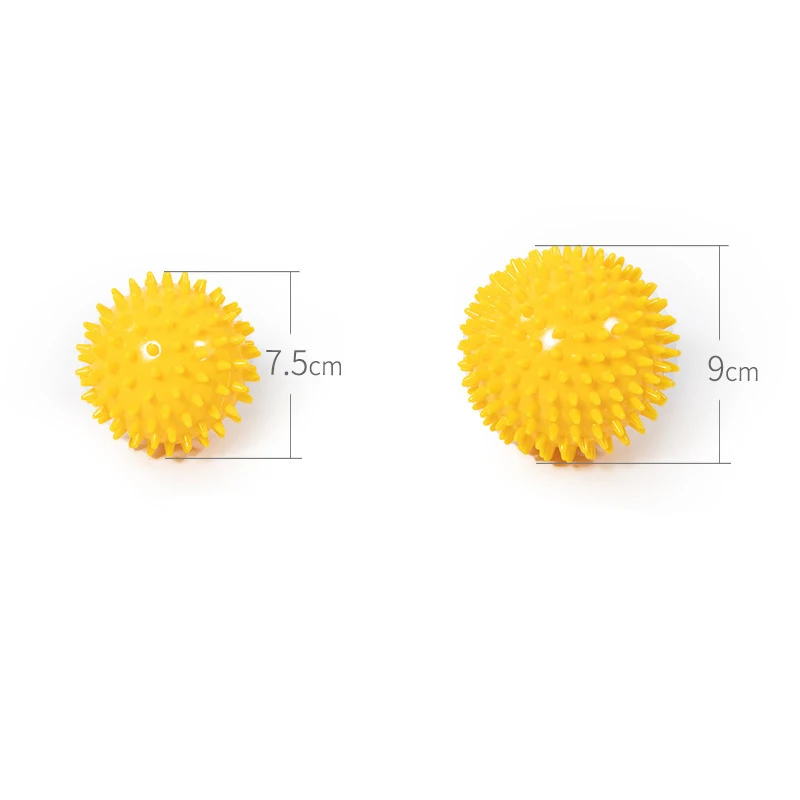 Durable PVC Spiked Massage Ball Trigger Point Sports Fitness Hands Feet Plantar Pain Relief Fasciitis Relief 7cm/9cm Yoga Ball