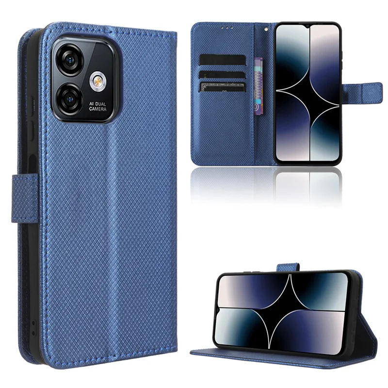 For Ulefone Note 16 Pro Case Luxury Flip Diamond Pattern Skin PU Leather Wallet Cover For Ulefone Note16 Pro Phone Bags