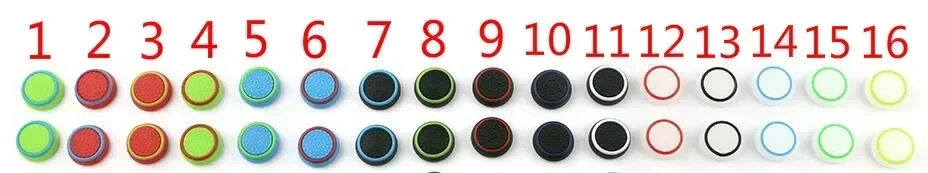 20 unids/lote, tapa de silicona de colores mezclados, tapas de agarre luminosas para pulgar para Ps4, Ps5, Xboxone, controlador de Joystick serie S X
