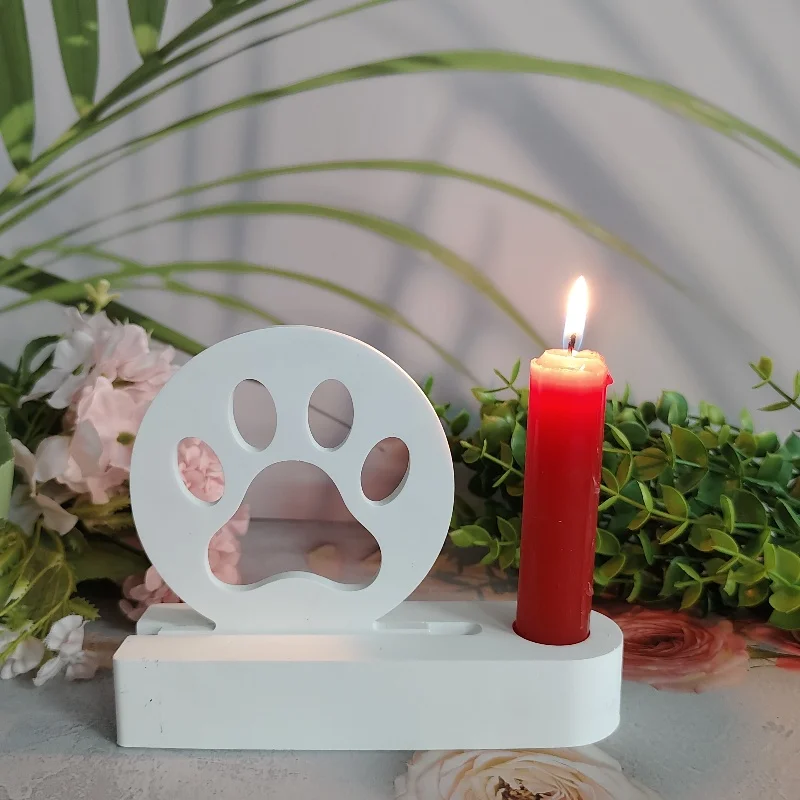Cakar anjing Plug-in Resin cetakan tetes DIY semen silikon cetakan dekorasi rumah penyimpanan
