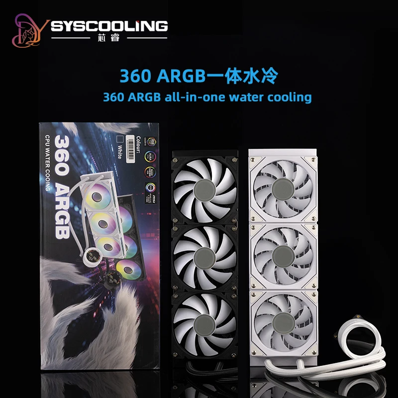 syscooling-integrated-digital-display-water-cooling-radiator-argb-360-cpu-all-in-one-water-cooler-lga1700-115x-1200-am5-am4