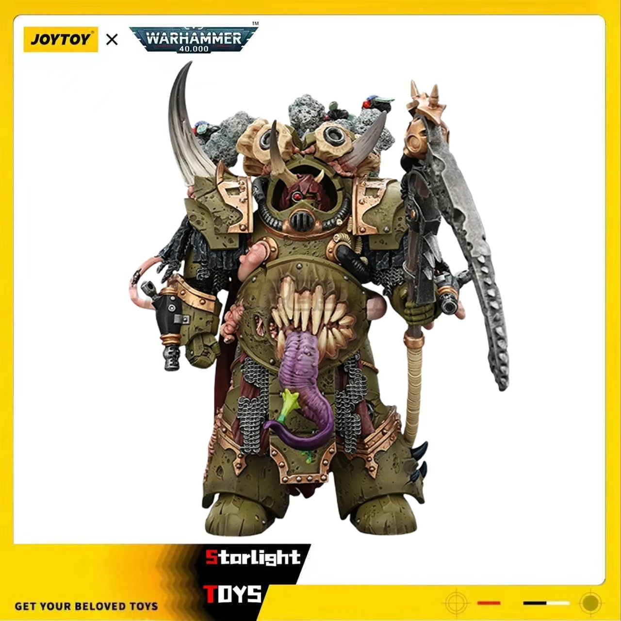 

Фигурка Терминатора JOYTOY Warhammer 40K Death Guard с рукавичками Manreaper и Plaguespurter, 1/18