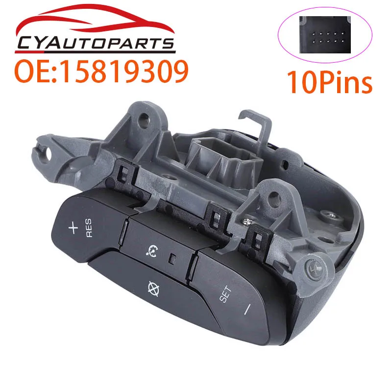 Nuevo interruptor de crucero al volante para Chevrolet Impala Monte Carlo Equinox Silverado Tahoe Avalanche Buick Lucerne GMC 15819309