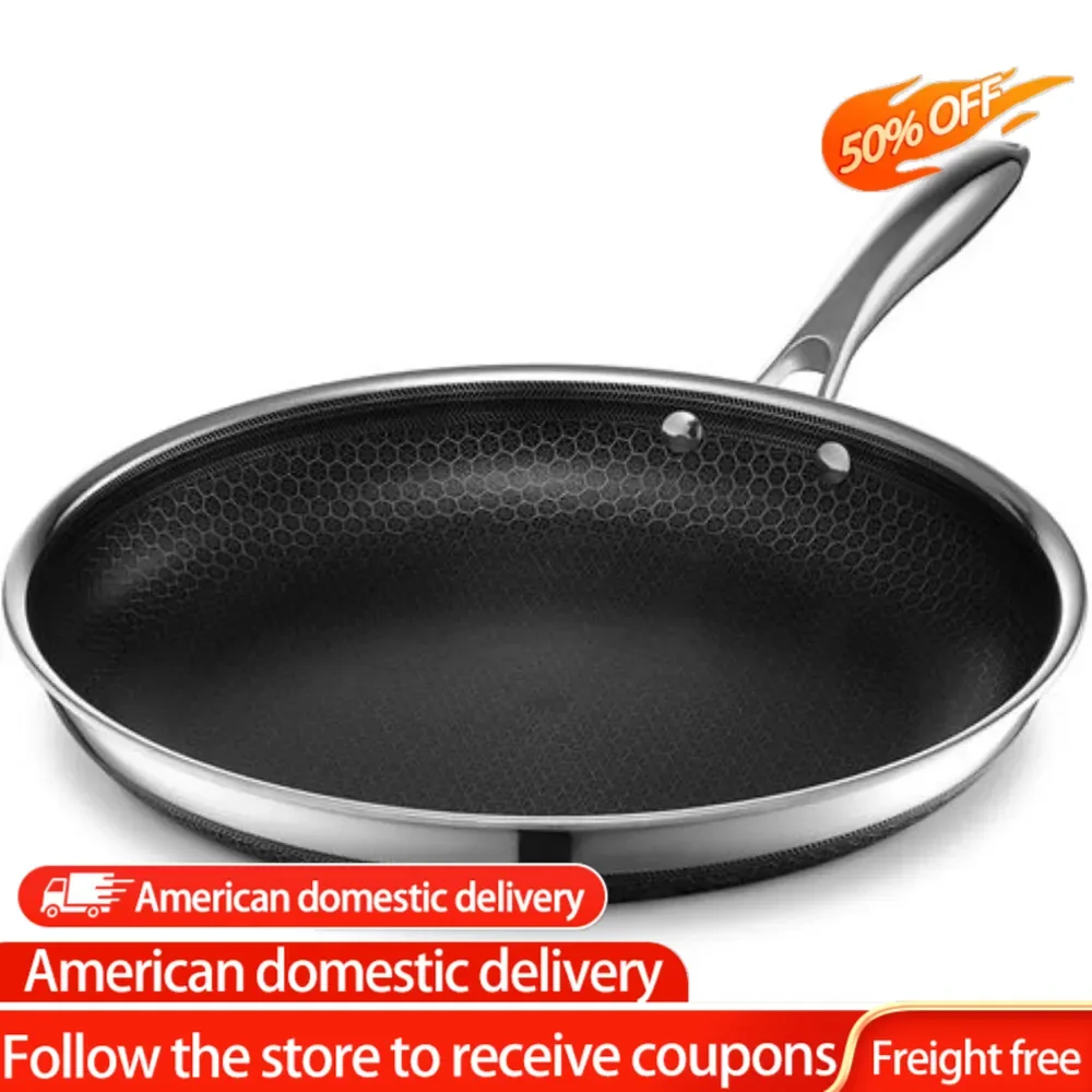 

Hybrid Nonstick Frying Pan, 12-Inch, Stay-Cool Handle, Dishwasher and Oven Safe, Induction Ready, Compatible with All Cooktops