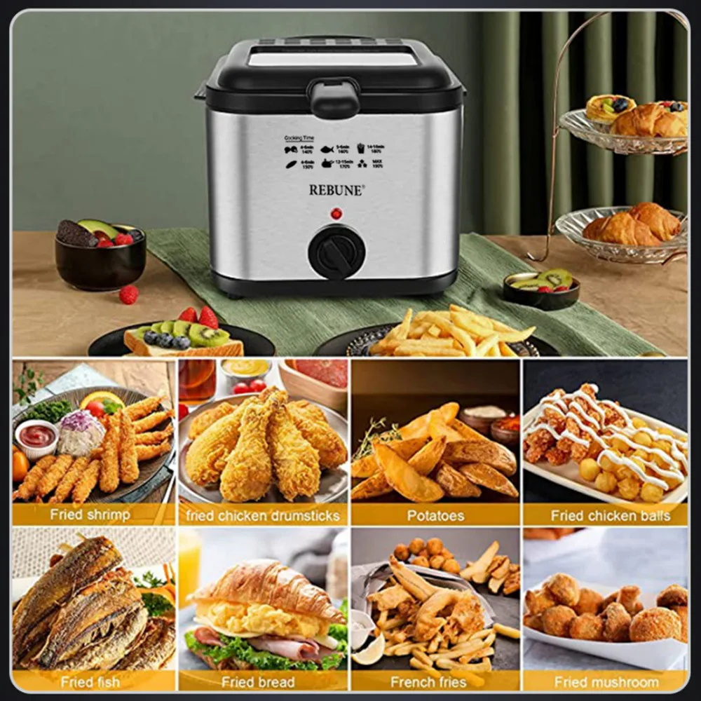 Home appliance 1800W Deep Fryer 2.5 Liter Capacity deep fryer electric