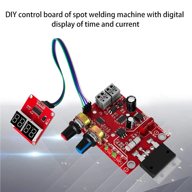 スポット溶接機用制御ボード,制御ボード,時間と電流の調整,デジタルディスプレイ,DIY制御ボード,NY-D01,100a