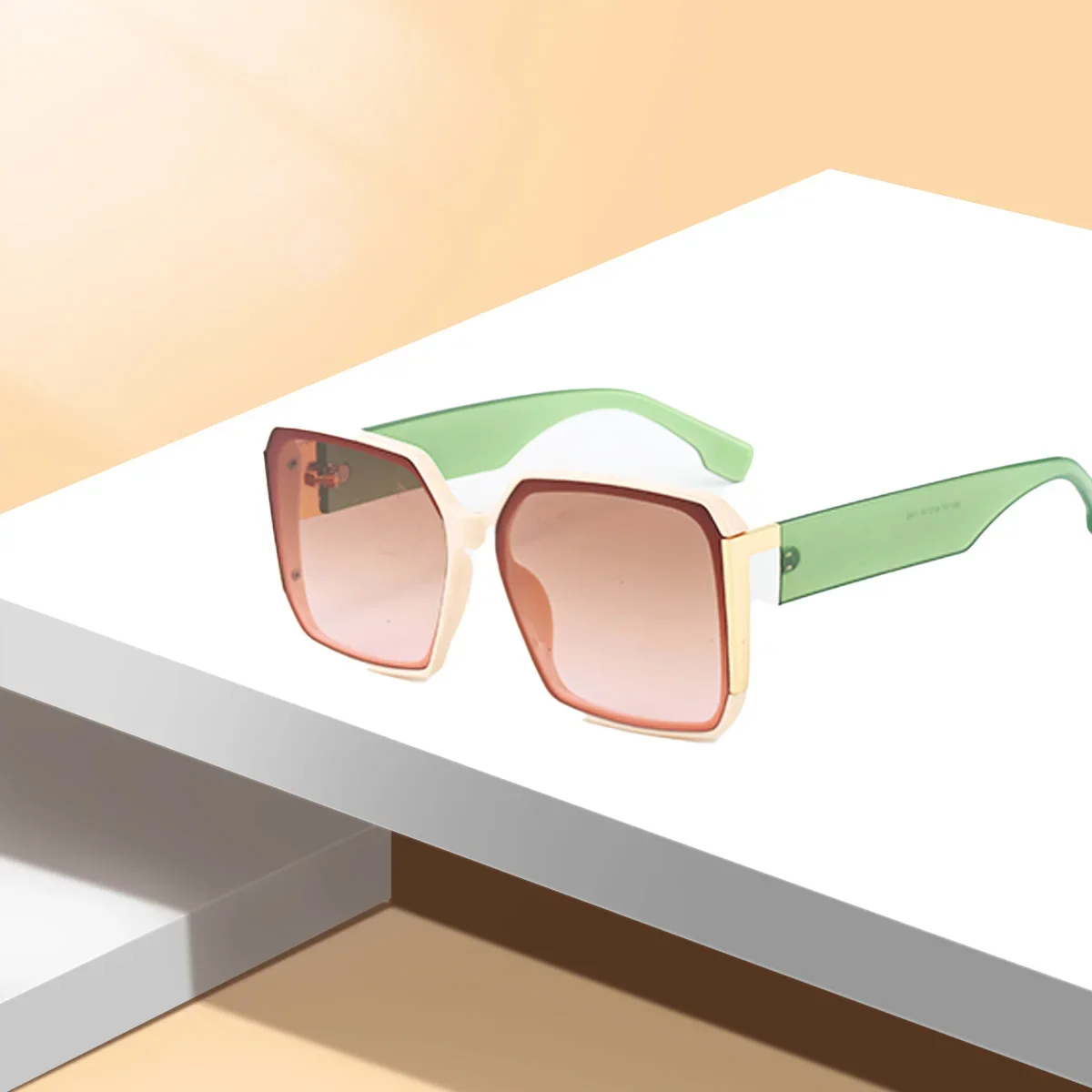 Vintage Men Women Big Sunglasses Men Square Shades Brand Designer Unisex Sun Glasses Black Lense Male Female Sunglasses UV400