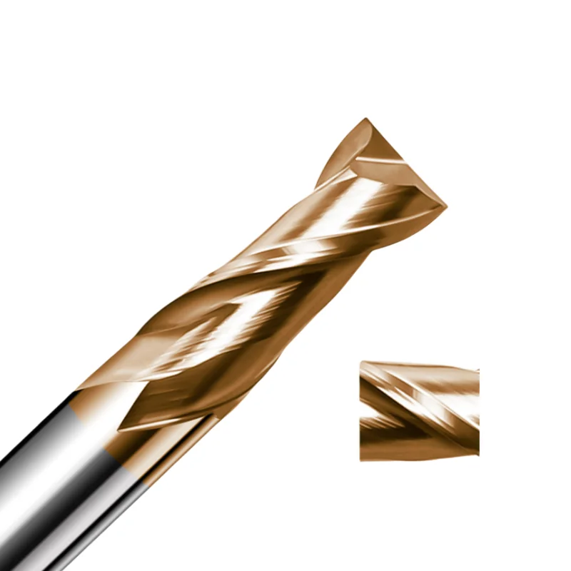 1PCS 1-20mm Alloy Carbide HRC55 65 2 Edge Flute Square Milling Cutter Nanocoated Machining CNC Hard Tool End Mill