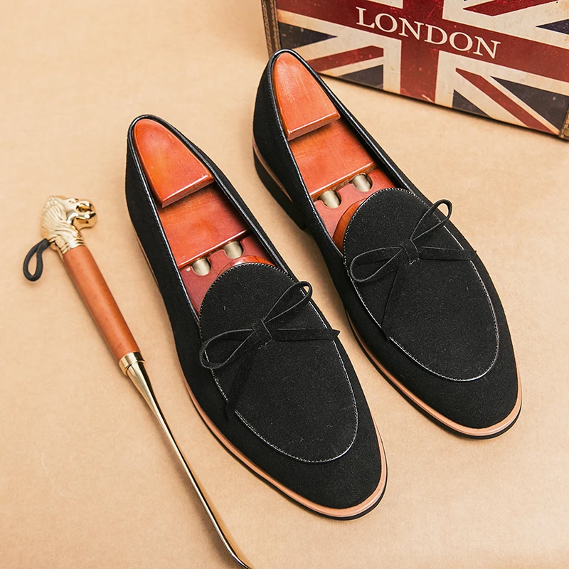 Spring Casual Loafers Suede Leather Italian Fashion Wedding Shoes Flat Luxury Designer Slip on High-quality Flat Comfot Shoes