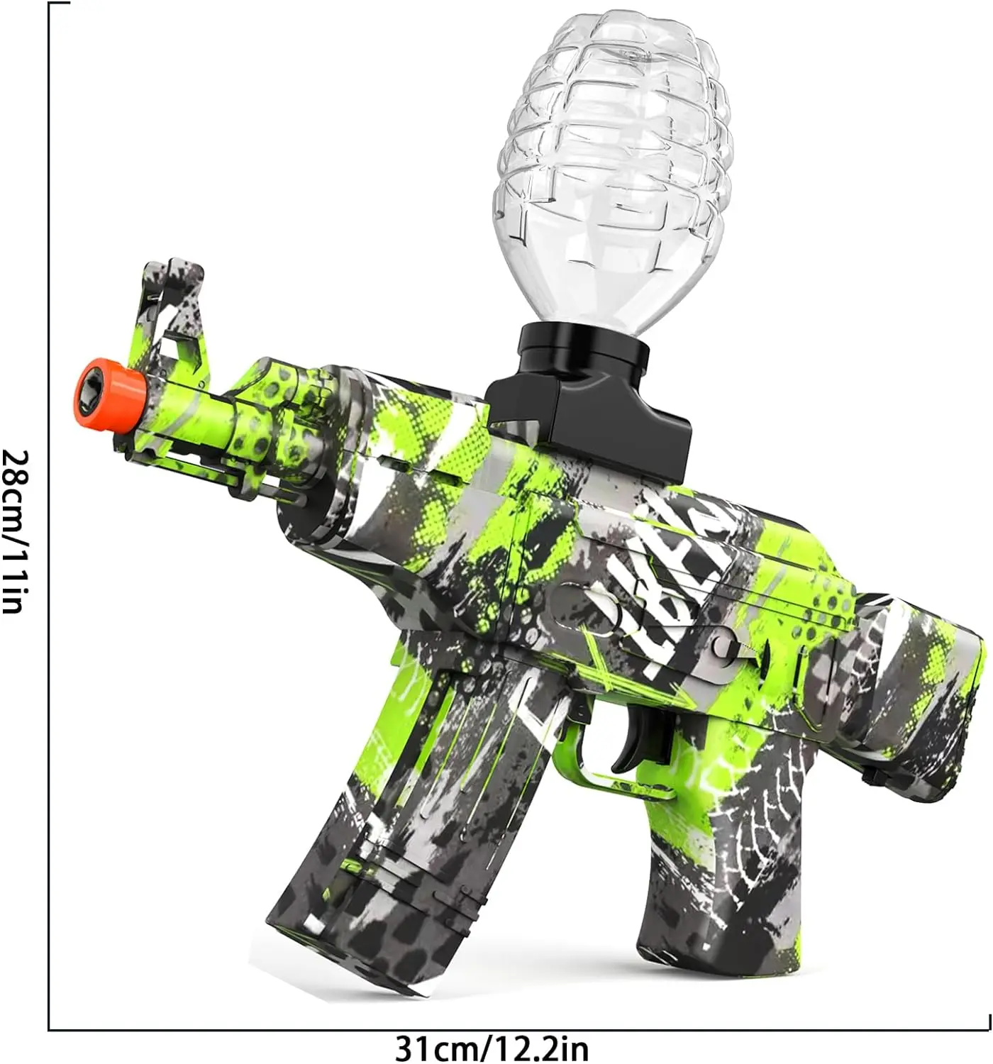 Electric Gel Splatter Blaster with 10000 Rounds and Goggles, for Outdoor Activities Fighting Shooting Team Game, Ages 14+