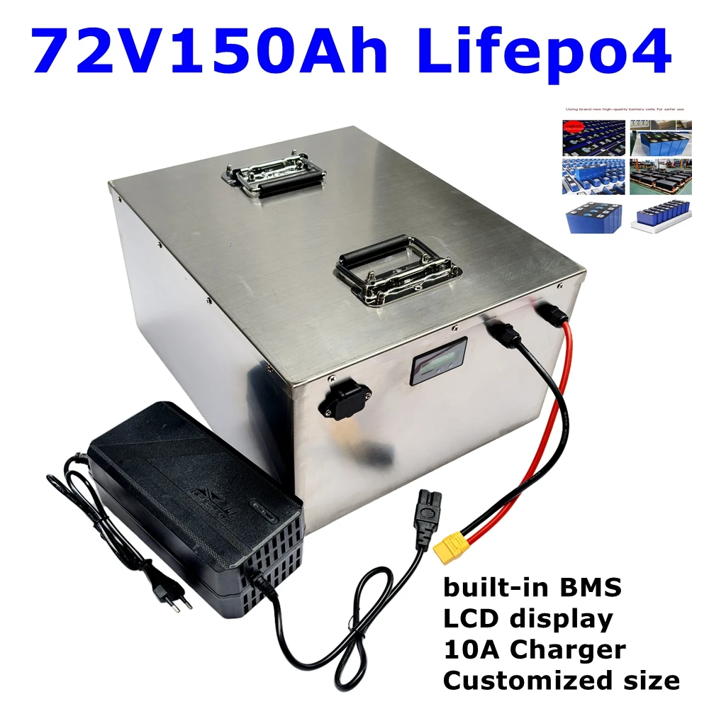 LT-72V  150Ah  LifePo4 Lithium Battery,300A Bluetooth BMS, Golf Cart, Automobiles, yachts, solar power Electric Vehicle+Charger.