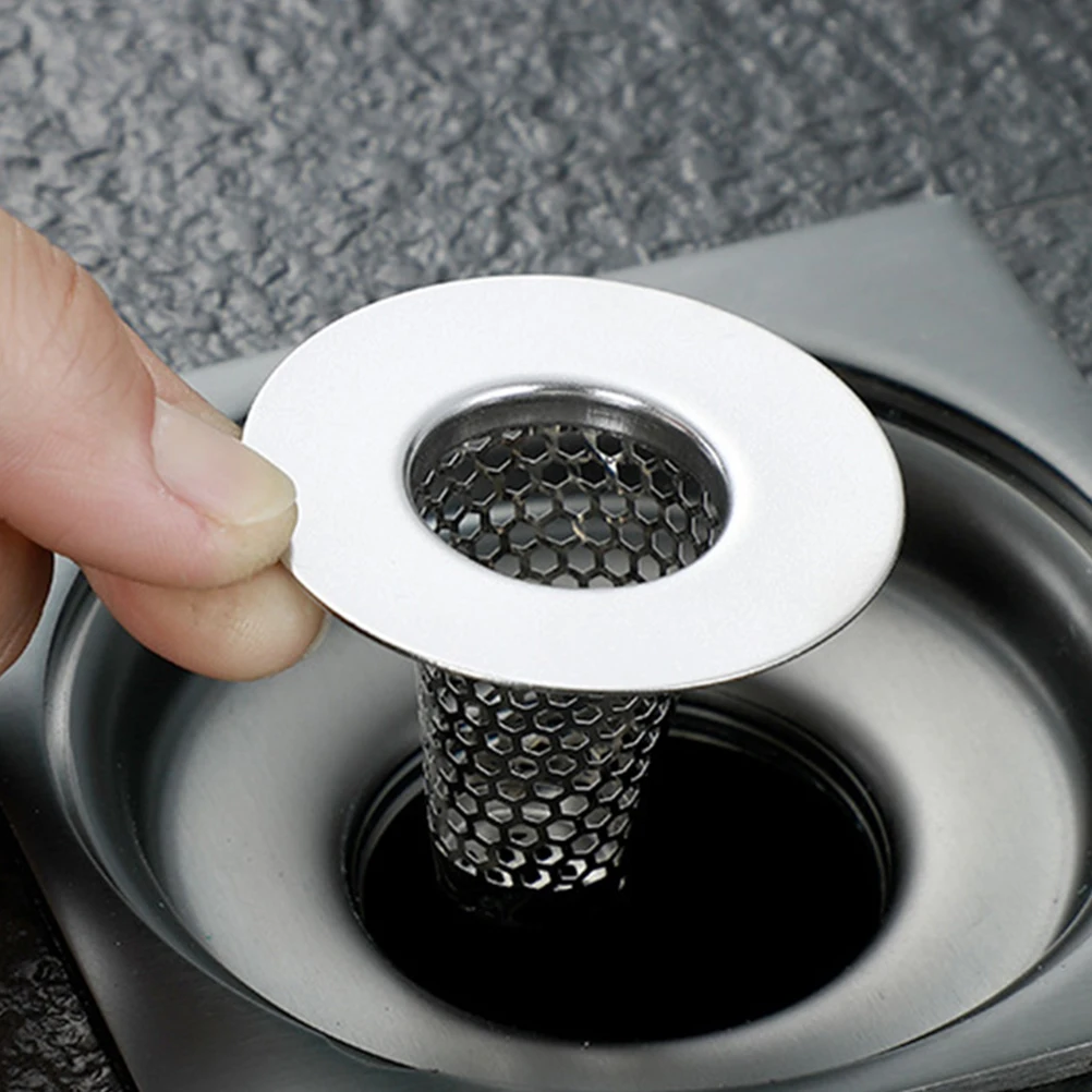 

2Pcs Stainless Steel Floor Drain Filter Net Metal Drain Strainer Mesh Anti-Clogging Sewer Filter Net for Home Shower Hair