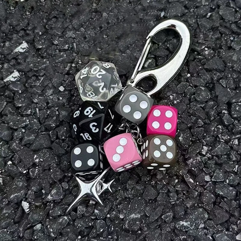 Dice retro design dia dos namorados presente saco encantos cinto fivela keychain acessórios mens Clássico pingente personalizado