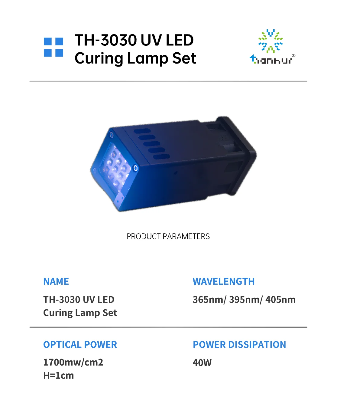 Lamp Product Module for PCB Curing UV LED 365nm 405nm 3030mm UVA LED