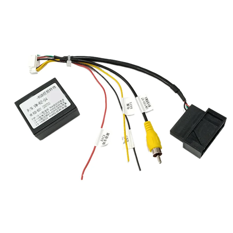 FULL-26PIN RGB ถอดรหัส RGB To CVBS (AV) กล่องแปลงอะแดปเตอร์สําหรับ Vw CC Golf 6 Tiguan Magotan รถกล้อง
