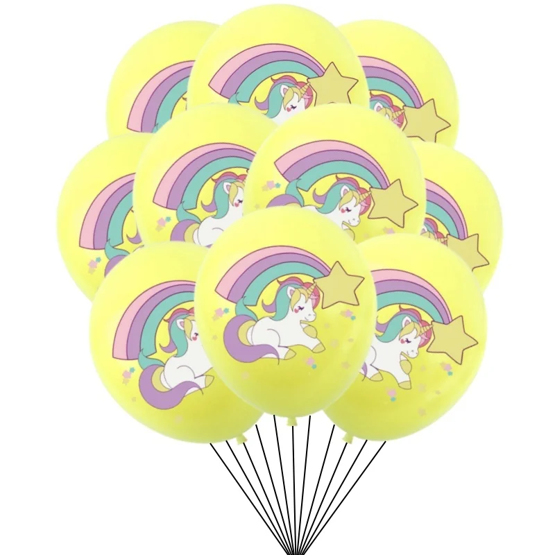 10/30Pcs Einhorn Party Luftballons Geburtstag Ballon Einhorn Dekoration Latex Ballon Geburtstag Party Dekoration Luftballons Kinder – Detail 5