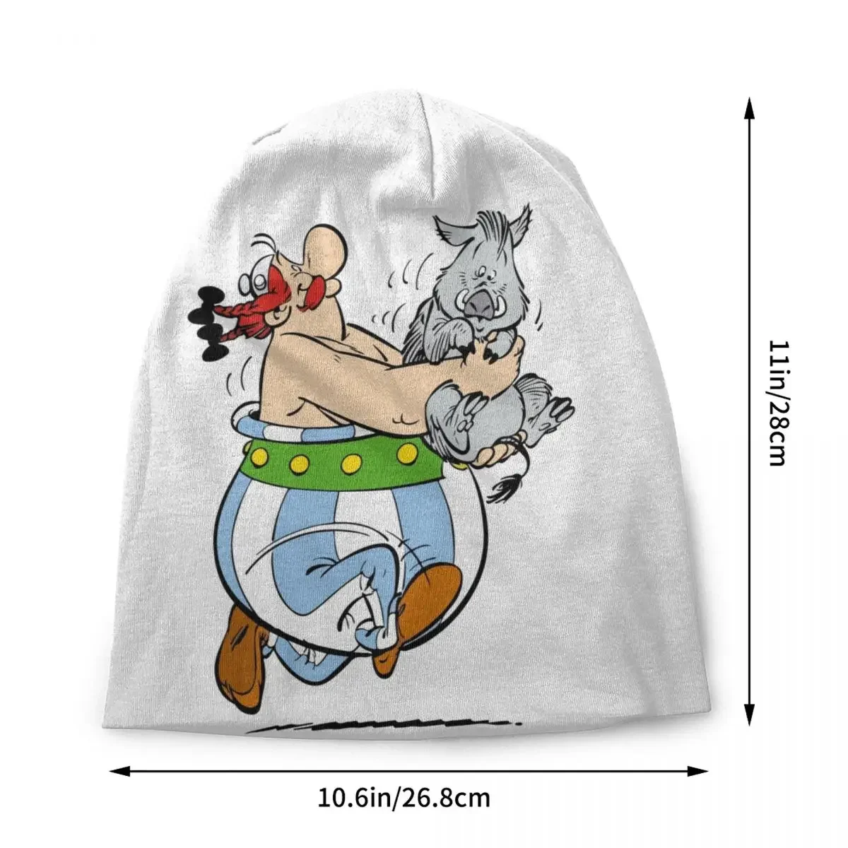 Asterix And Obelix Skullies Beanies Caps Men Women Unisex Trend Winter Warm Knitted Hat Adult Cartoon Bonnet Hats