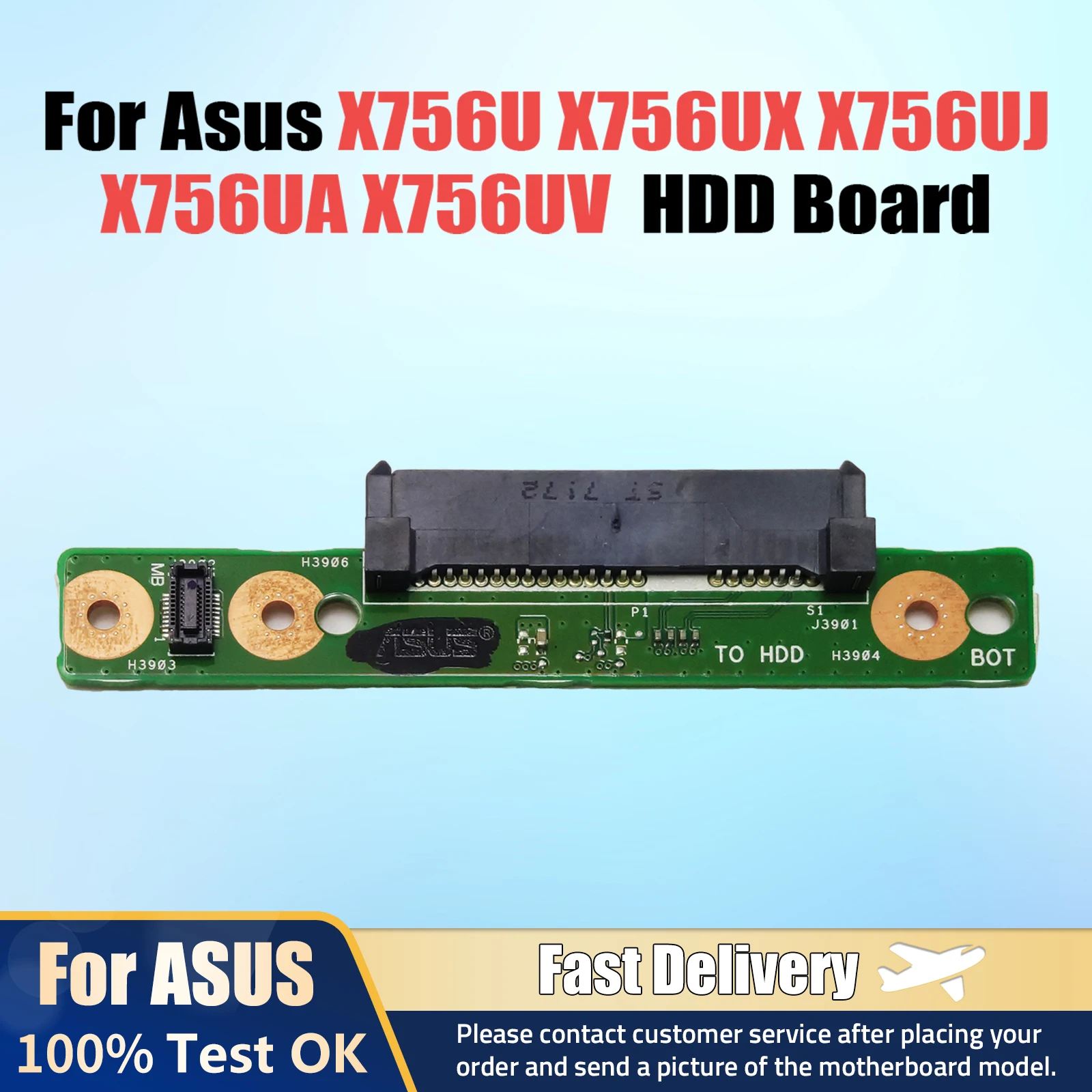 X756UX HDD board REV 2.0 For Asus X756U X756UX X756UJ X756UA X756UAM X756UV X756UQ X756UQK Hard Disk Drive Board OK