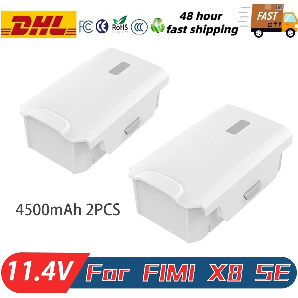 

New 11.4V 4500mAh DC02A5 Replacement Flight Battery for FIMI X8 SE 2020 ,FIMI X8SE 2022 V2 Camera RC Drone