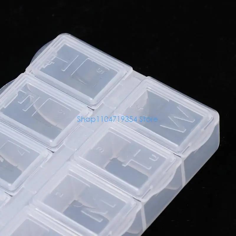 0XLD 8 Grids Plastic Storage Box for Case Home Jewelry Beads for Pill Boxes