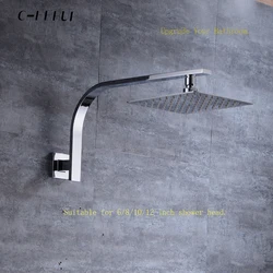 40cm Brass Wall Shower Extension Arm Mounted Bathroom Rainfall Head Elbow Bracket Pipe Bath Tube Bathroom Hardwares Accessories.