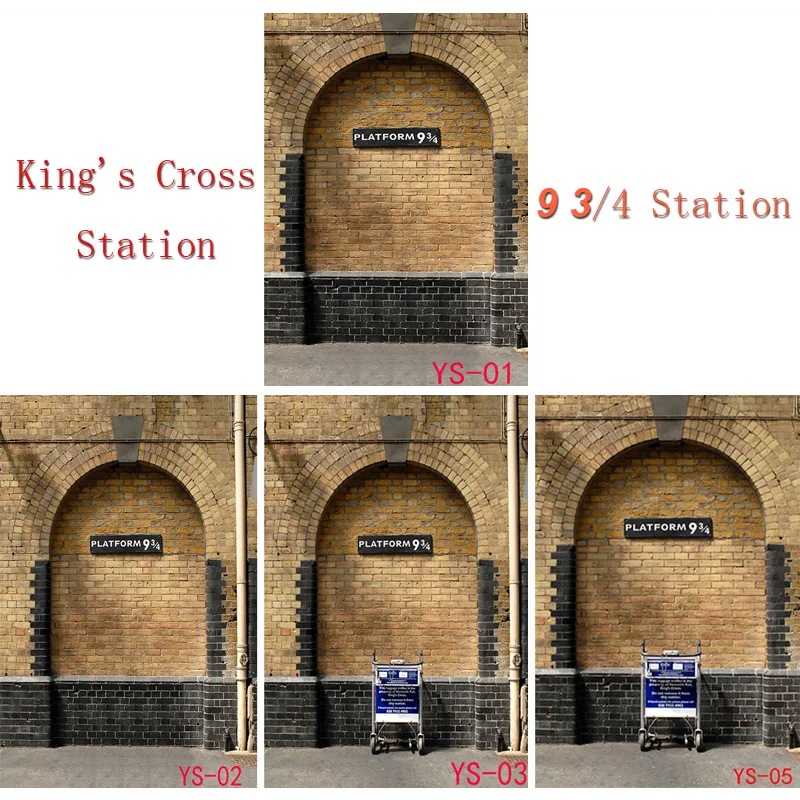 SHENGYONGBAO الطوب الجدار 9 3/4 محطة الملك التصوير الخلفيات الدعامة خمر السماء المملكة المتحدة السحرية استوديو خلفية SS-9051