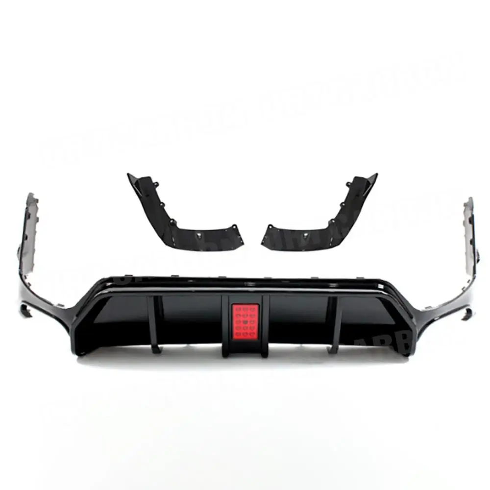 For BMW G20 G28 LCI 2023+ Rear Diffuser Bumper Lip Chin Spoiler With Led Light Rear Winglet Apron Car Styling Bodykits