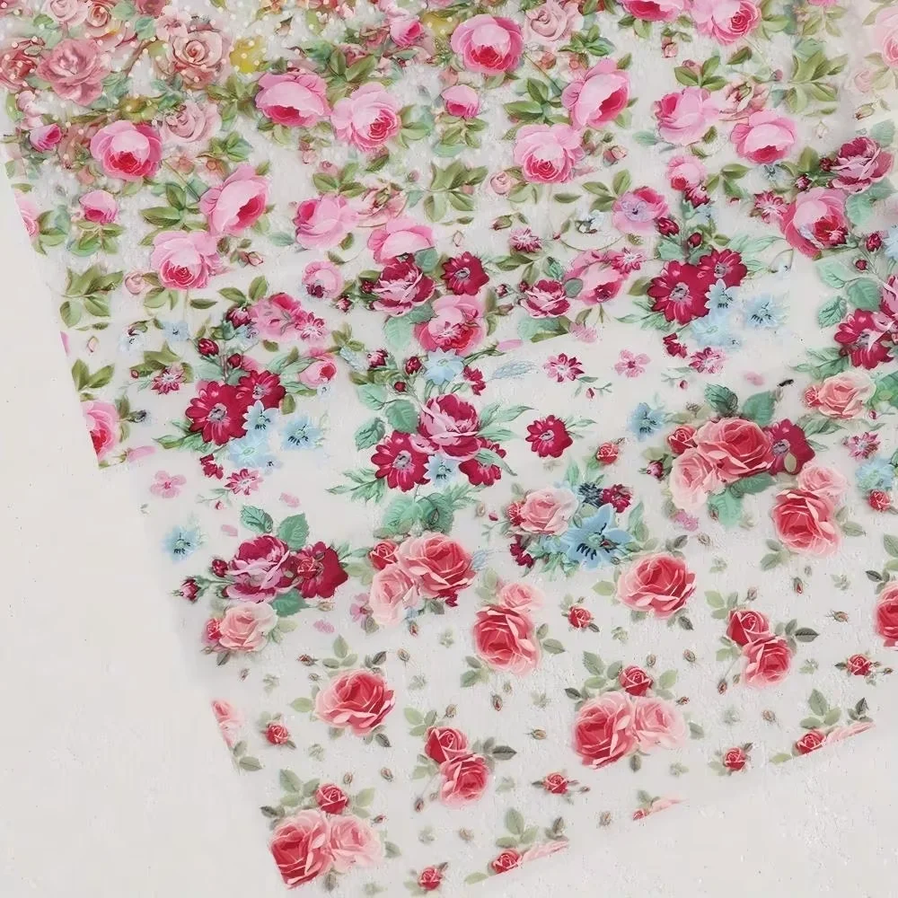 10 Stück gemischte Nagelkunst-Folien-Transferaufkleber-Set, Rosenblüten-Designs, Blumen, Sternenhimmel, Nagelfolien, Hochzeit, Sommer, Maniküre-Dekoration – Detail 3