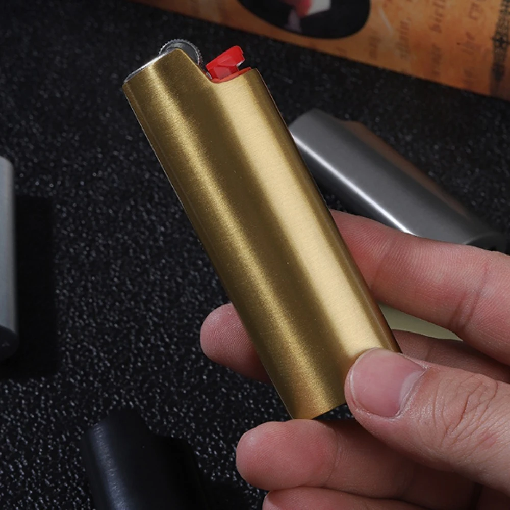 Vintage Metal Lighter Case Cover Holder For BIC J6 Full Size lighter - Image 2