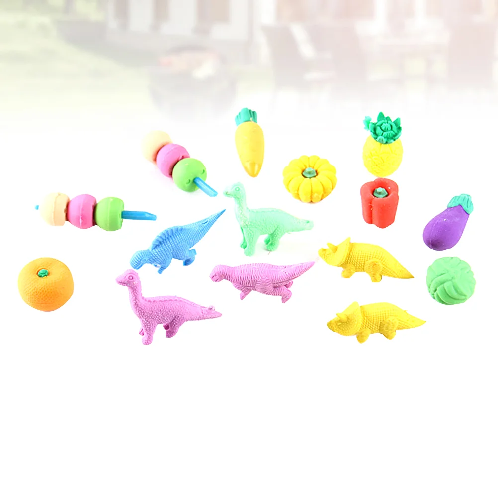 

80 Pcs Simulation Food Shape Three-dimensional Eraser Cartoon Fruits Vegetable Eraser Stationery Gift School Classroom Rewards f