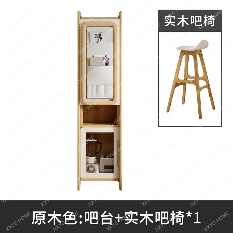Foldable Bar Table and Chair Home Wine Cabinet Multi-Function Locker Partition Small Bar Modern Minimalist