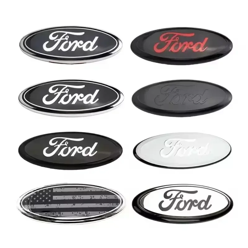 

Car Front Head Hood Bonnet Logo Rear Trunk Badge Sticker For Ford Mondeo Focus Fusion MK2 MK4 F150 Emblem Styling