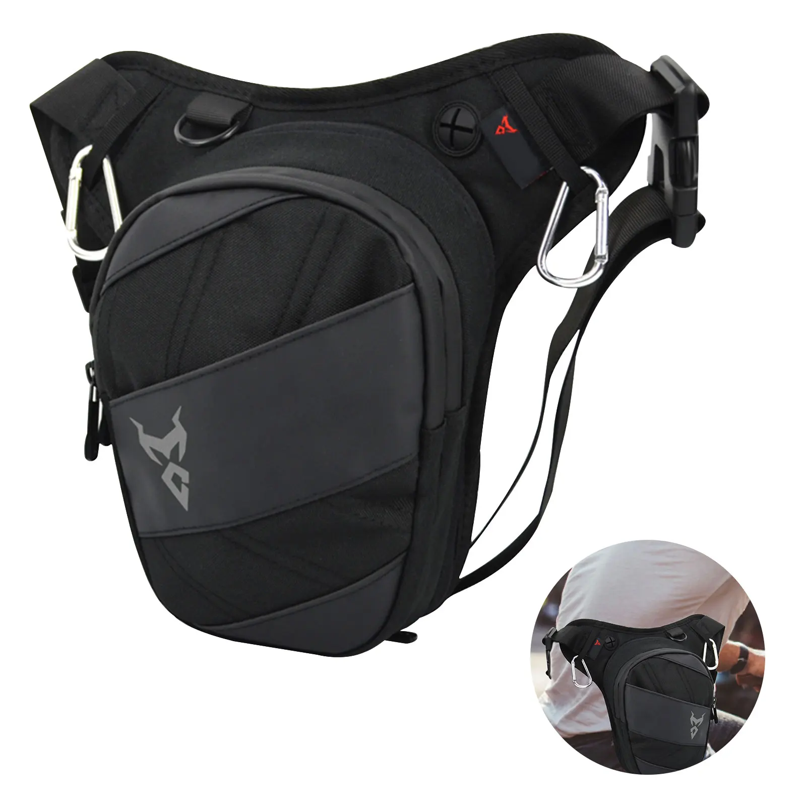 

Motorcycle Drop Waist Leg Bag Waist Leg bag Waterproof Off-Road Drop Belt Pouch Fanny Pack Motorbike Tactical Travel Fanny Pack