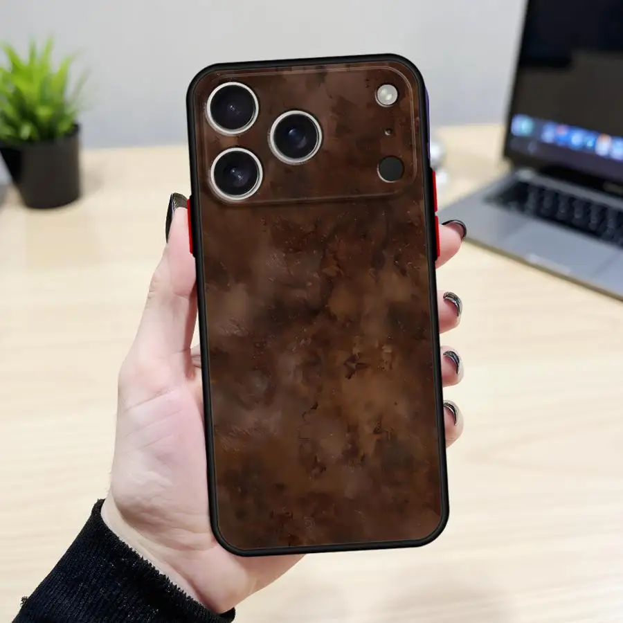 حافظة لهاتف آيفون 16e 15 Plus 17 16 Pro Max XS 13 Mini 11 17 Air 14 12 بتصميم ريترو رسٹ