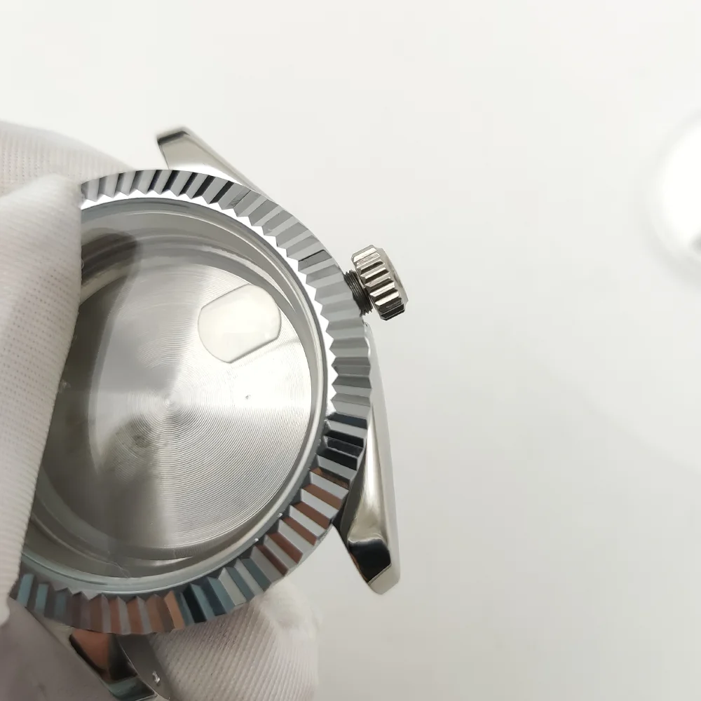 حافظة ساعة مقاومة للماء للرجال ، ظهر متين ، تاريخ ، NH35 ، 40 مللي متر