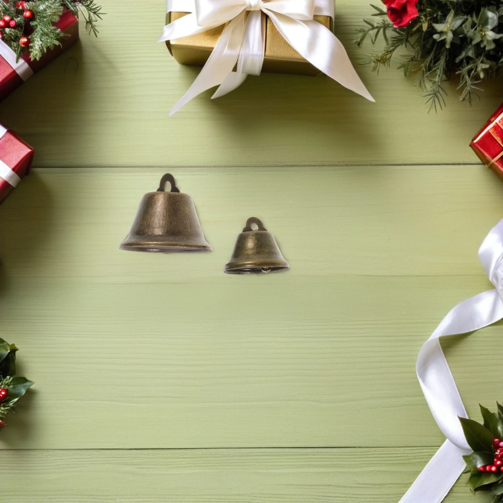 20개 브론즈 미니 벨 빈티지 스타일 DIY 공예품용 벨 크리스마스 트리 장식 풍경종