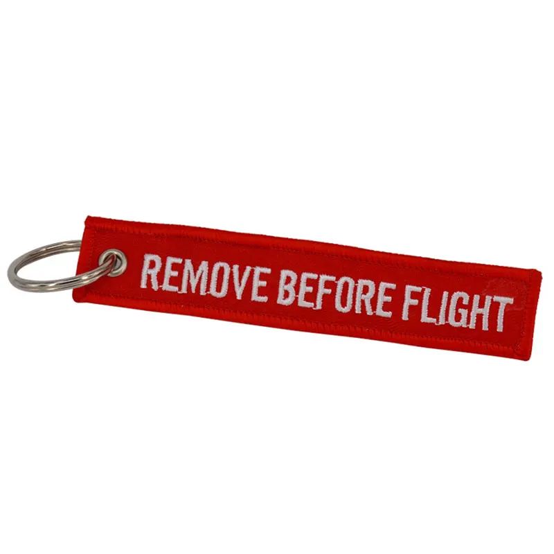 

100Pcs Remove Before Flight Airworthy Tag Key Chains Fashionable Keyring for Aviation Tags OEM Key Chains Fashion Jewelry