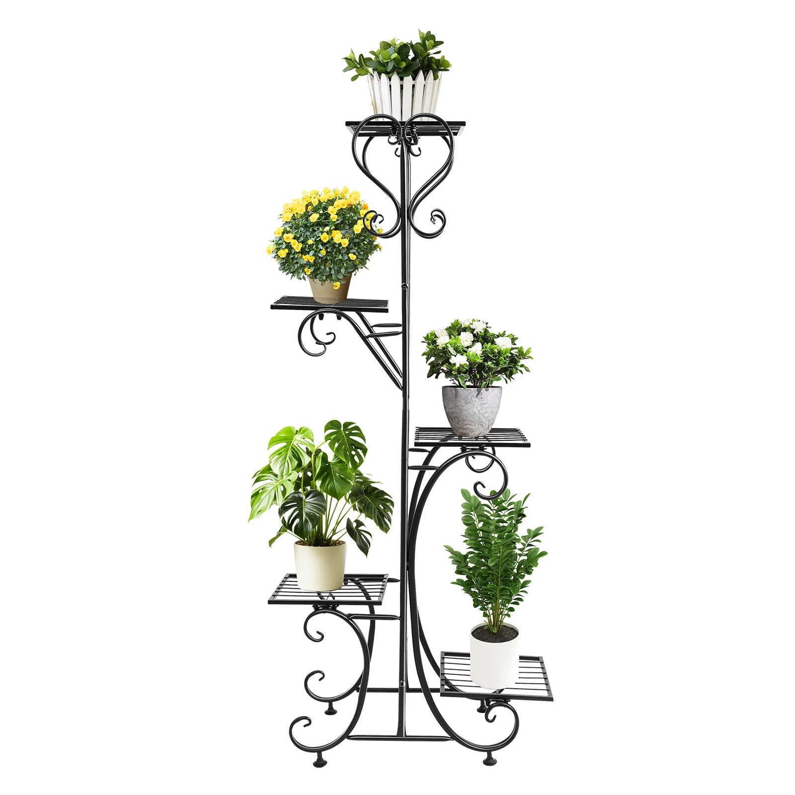 

5 Tier Could Support 22.05lbs Potted Indoor Flower Pot Stand Holder Shelf with Four Feet for Planting and Displaying Flowers
