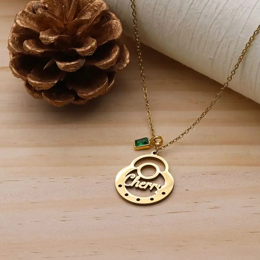 Chandler Custom Name New Chinese Gourd Necklace Women's Light Luxury High-end Temperament Fashion Stainless Steel Jewelry