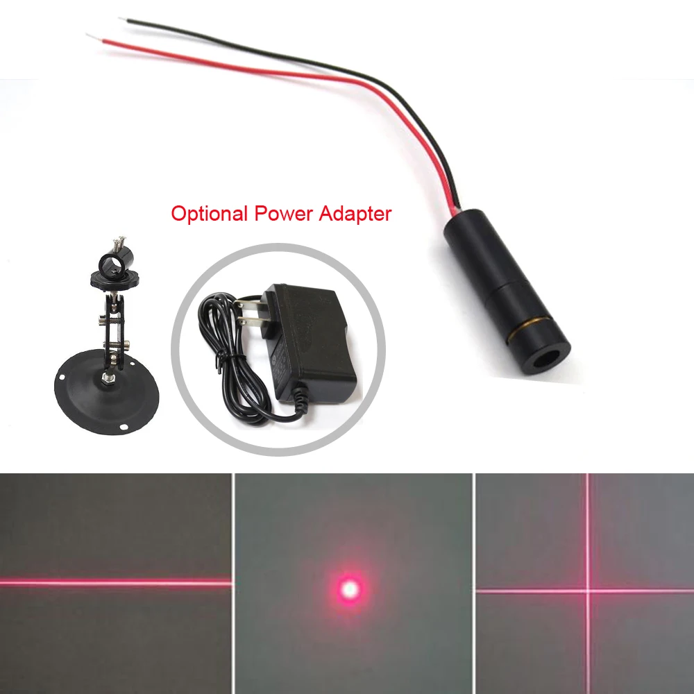 

650nm 5mW 12x40mm 12V Adjustable Red Dot Line Cross Module 24V Laser Locator