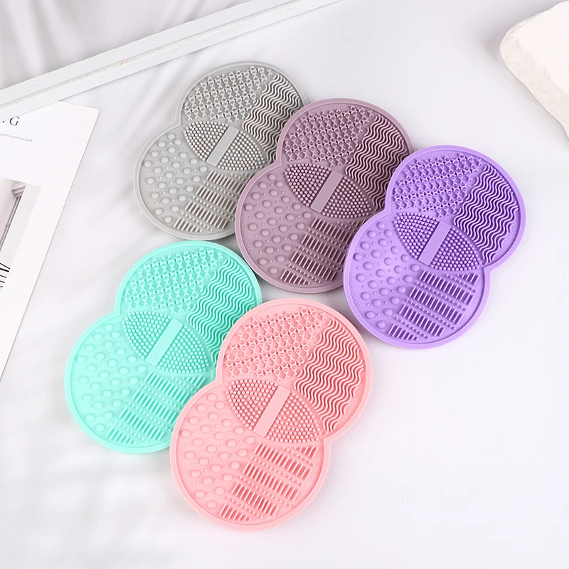 Silicone Makeup Brush Cleaning Pad Foundation Makeup Brush Scrub Board Mat Makeup Cleaning Brush Makeup Tools Scrub Board